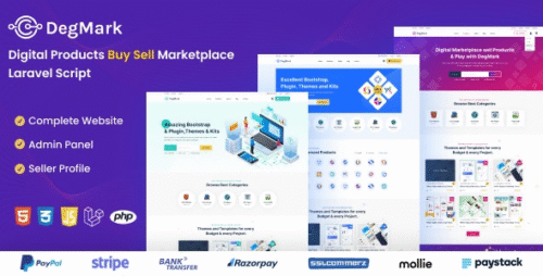 DegMark – Digital Products Buy Sell Marketplace Laravel Script Download