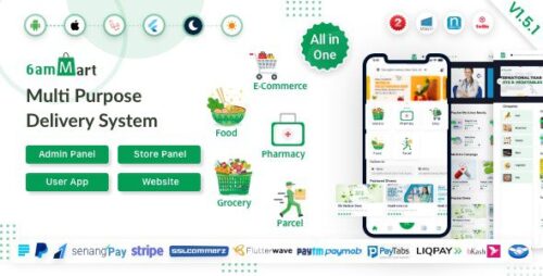 6amMart v3.1 – Multivendor Delivery App with Admin Panel