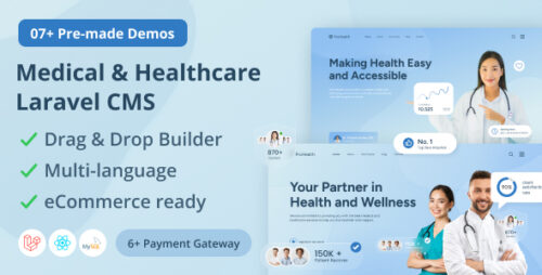 Prohealth: Medical CMS with Live Page Builder